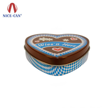 Customized heart-shape wedding chocolate packaging tin box